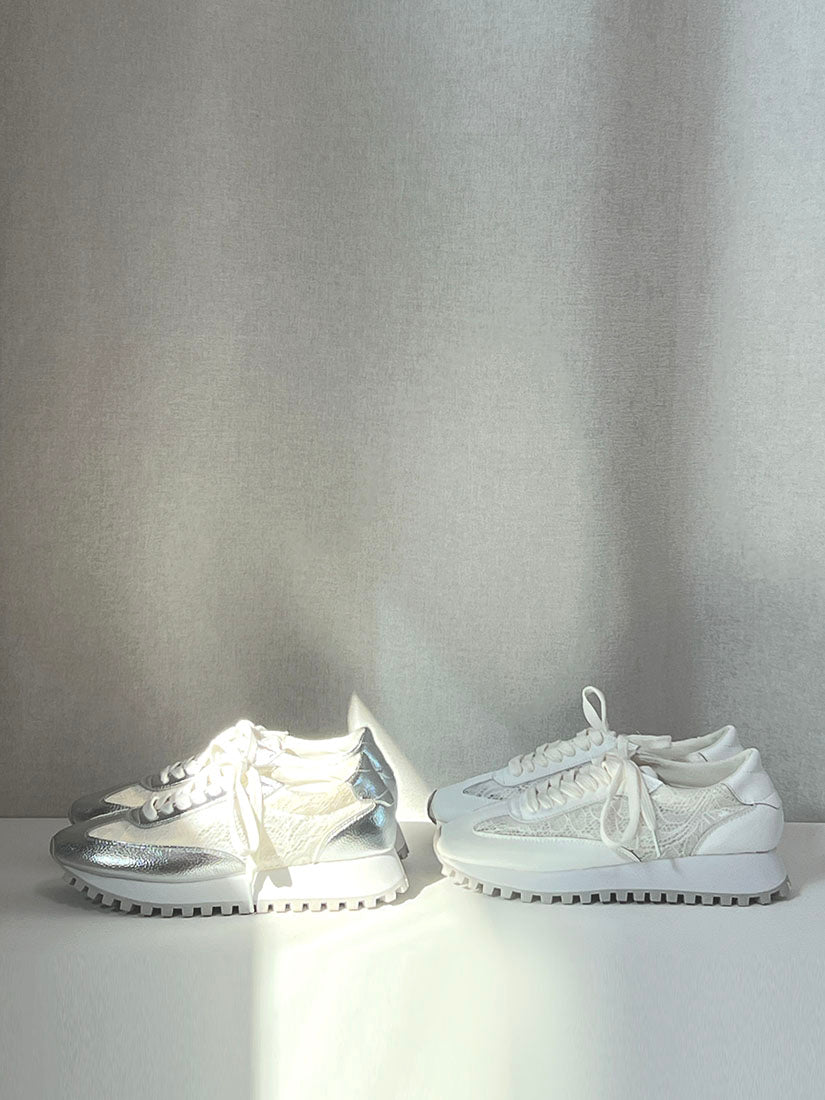 Lace Trim Trainers (2 Colours)