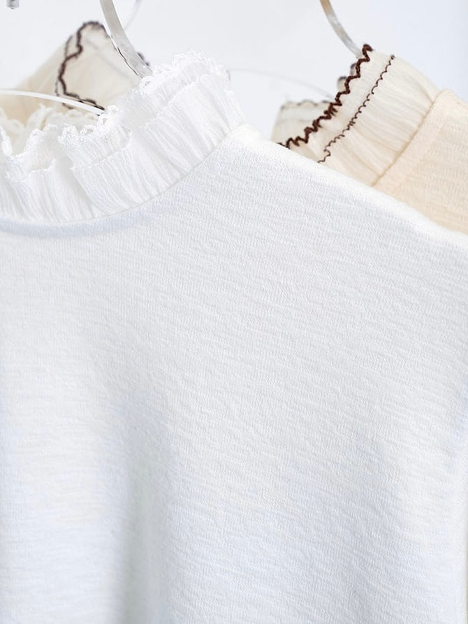 Layered Ruffle Neck Top (2 Colours)
