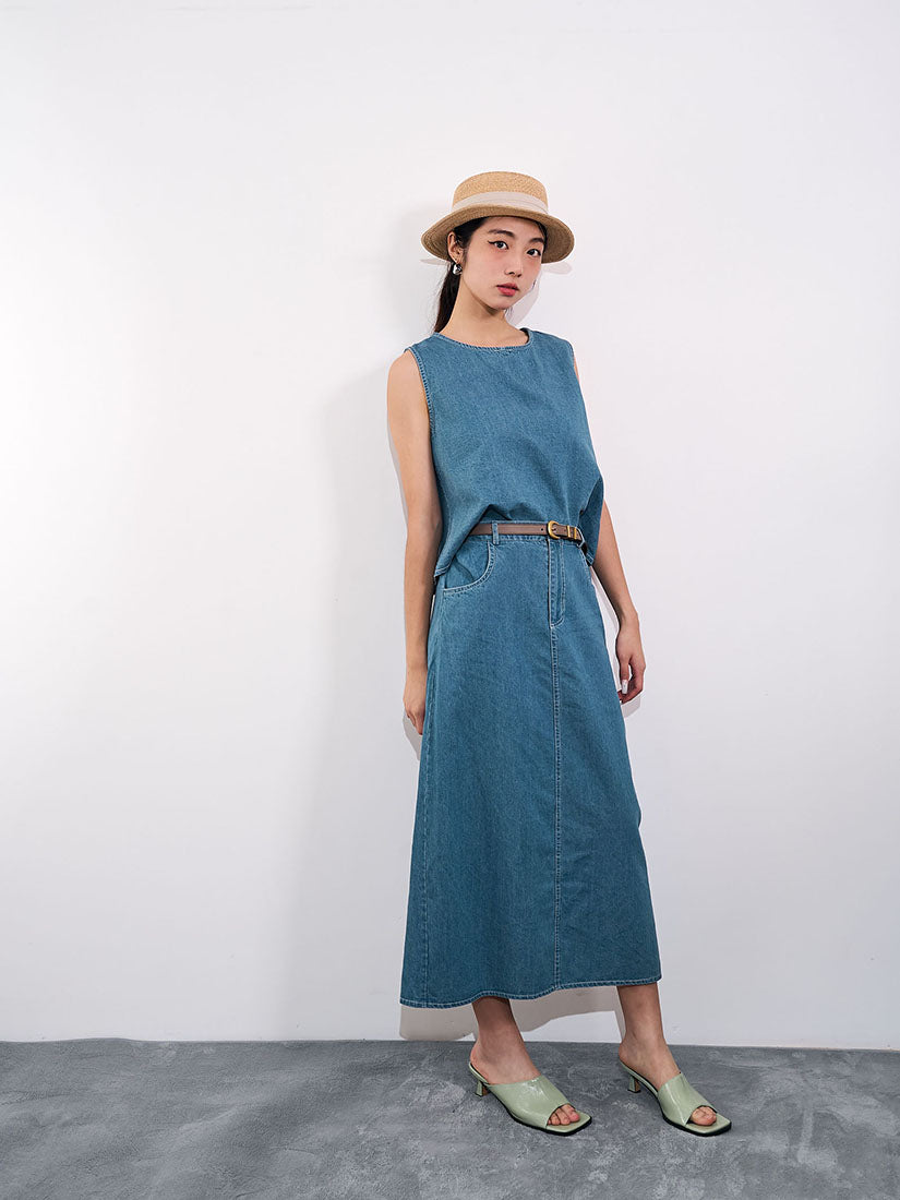Square Head Open-toe Low Heels Shoes