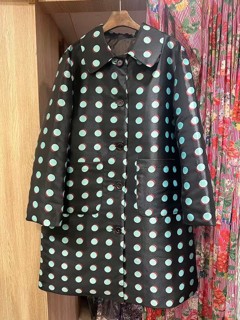 Polka Dot Trench Coat