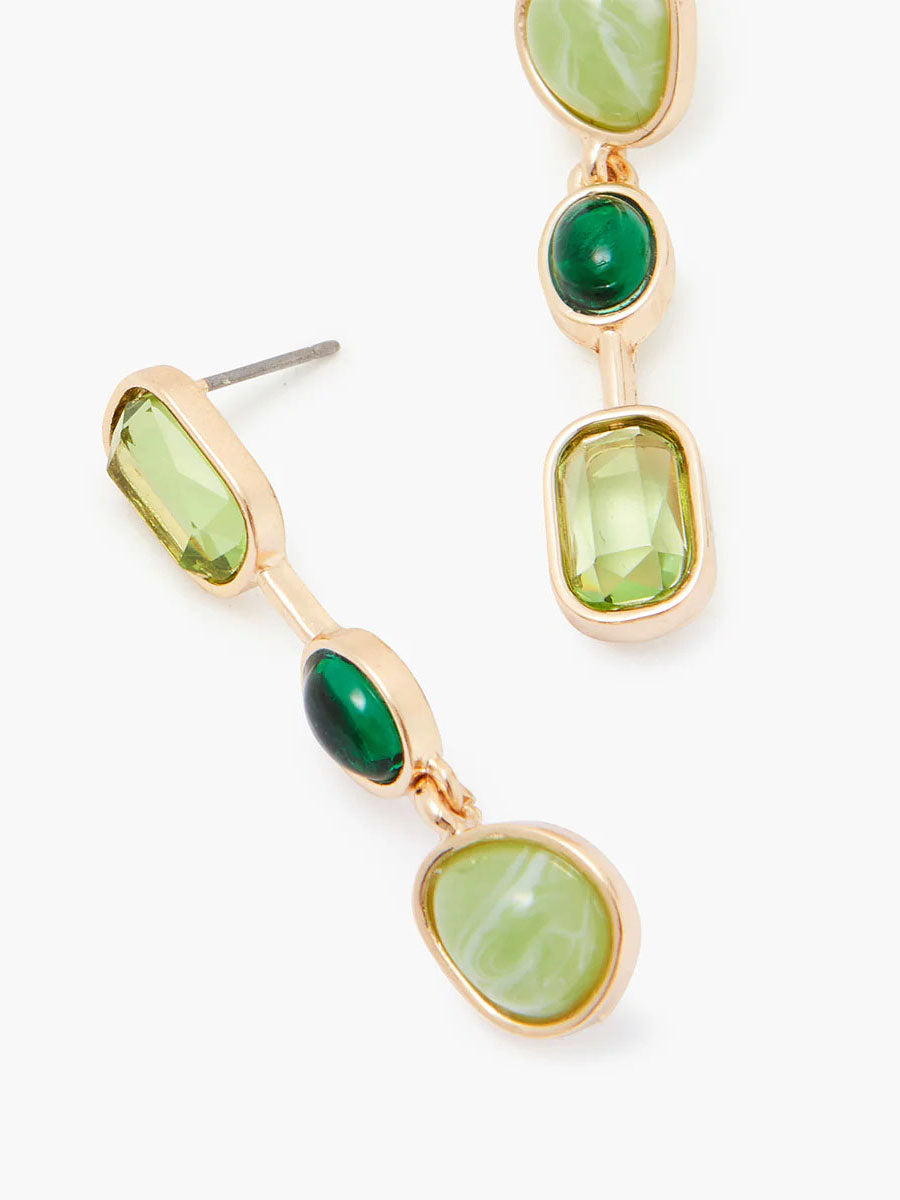 Green Stone Hanging Earrings