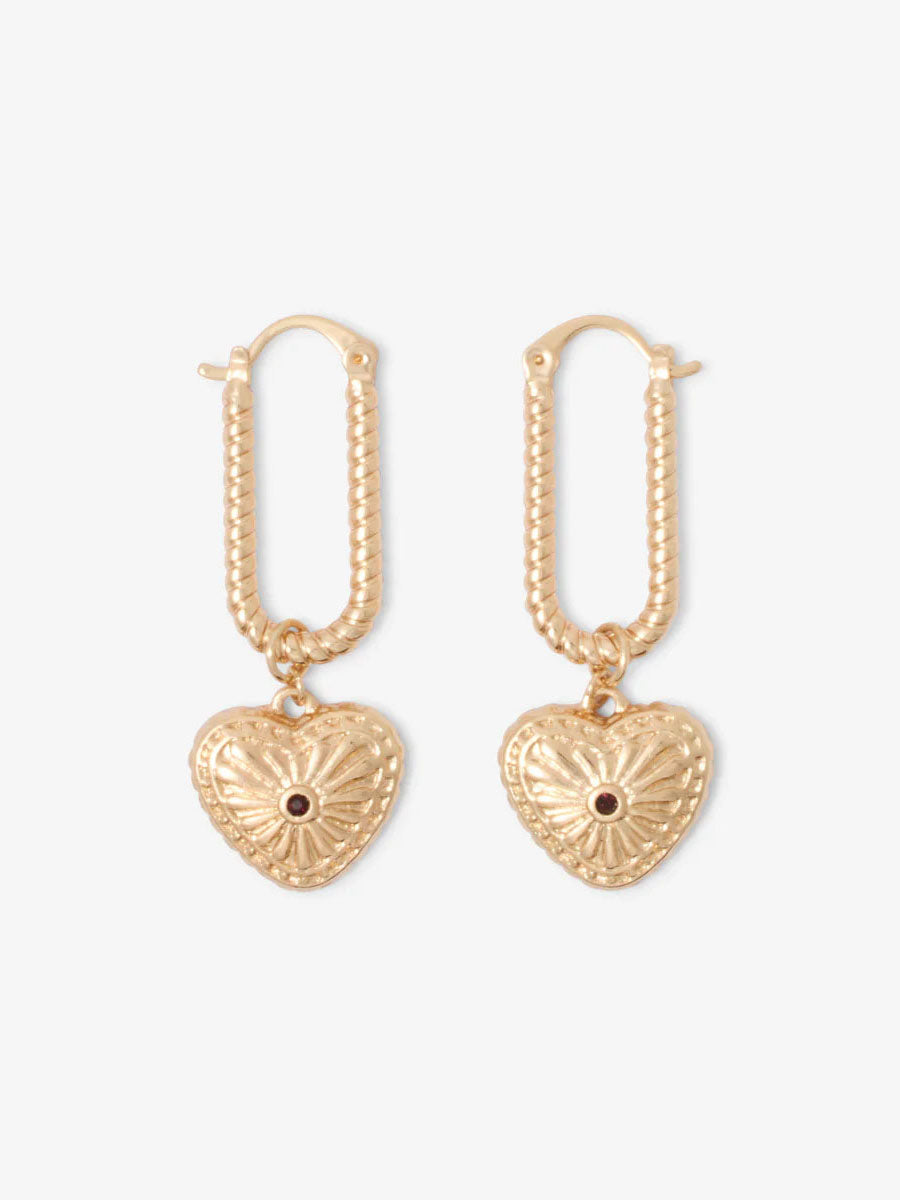 Twisted Earrings And Chiseled Heart