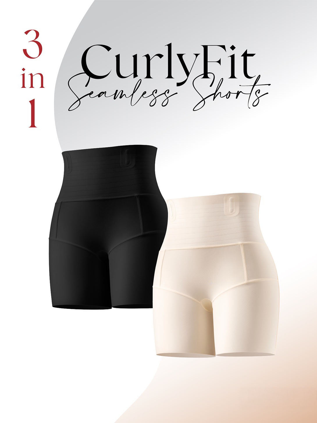 【運動可穿】3in1 CurlyFit 無痕提臀包腿收腹短褲