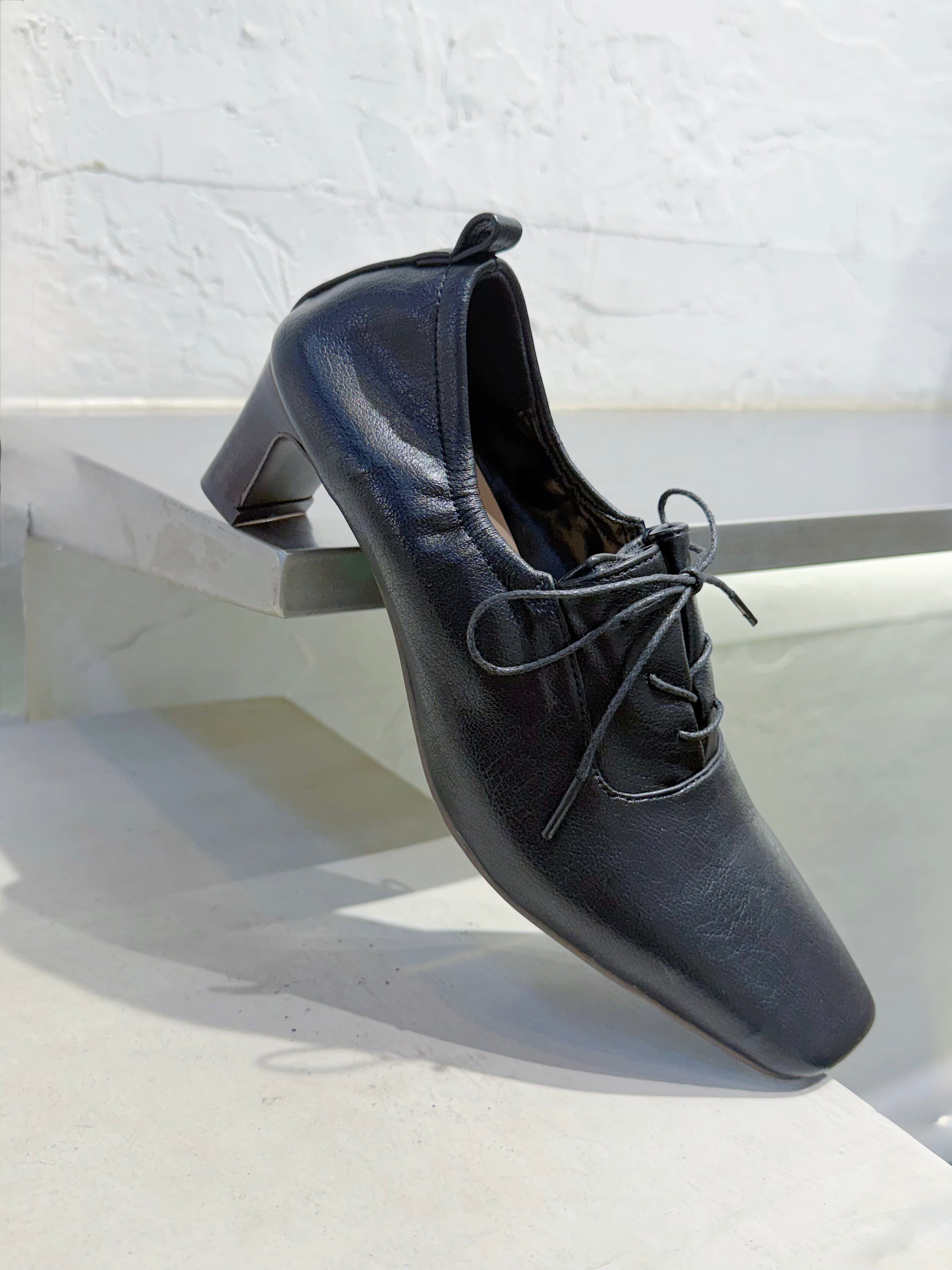 Square Toe Oxford Loafers Pumps (3 Colours)