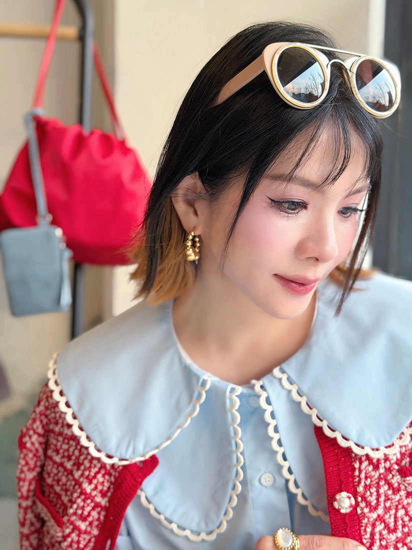 Metallic Ball Hoop Earrings (2 Colours)