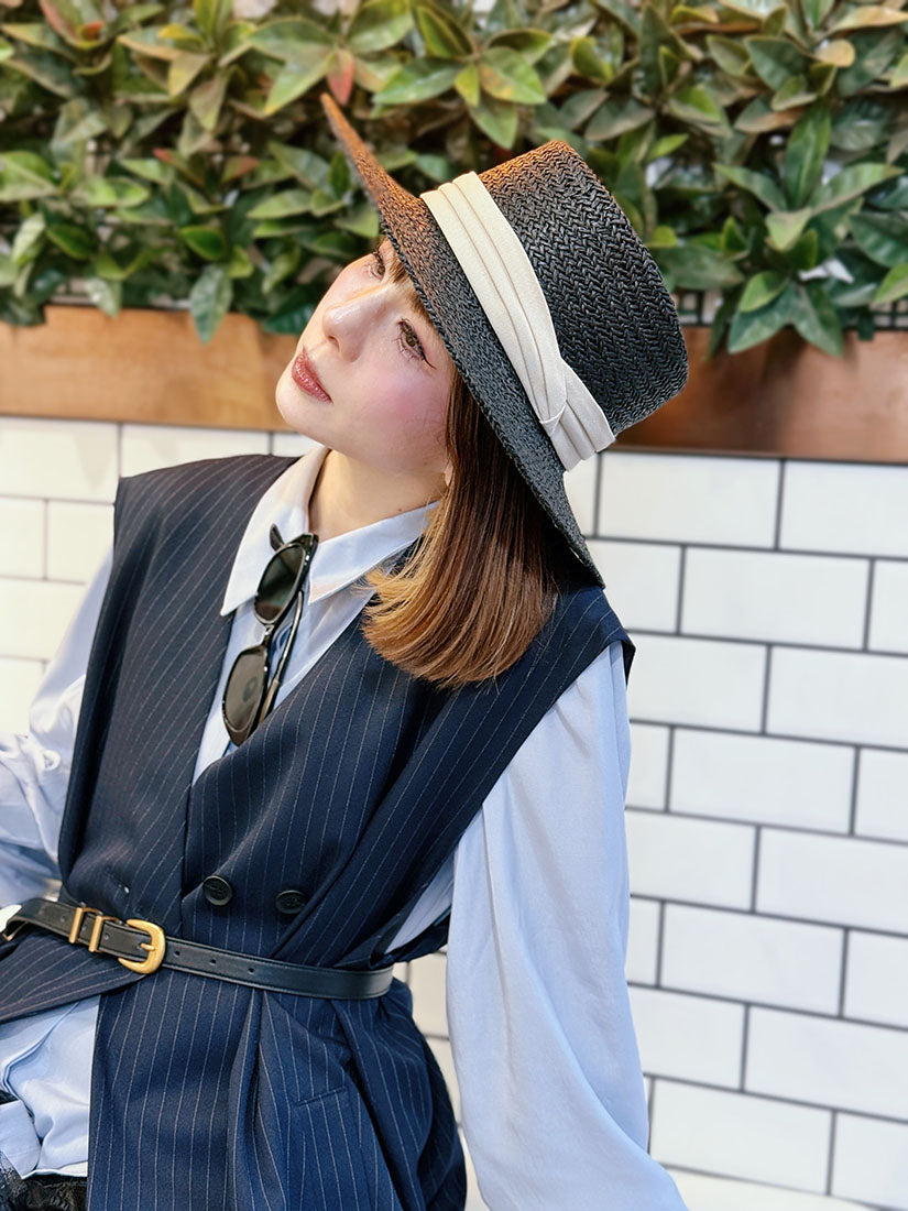 Brushed Metallic Buckle Leather Belt (Display Sale)