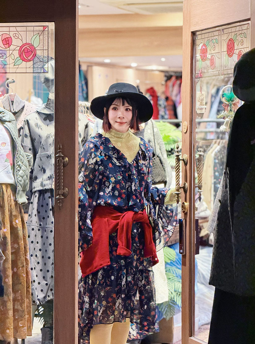 Floral On Stripe Lace Top (4 Colours)