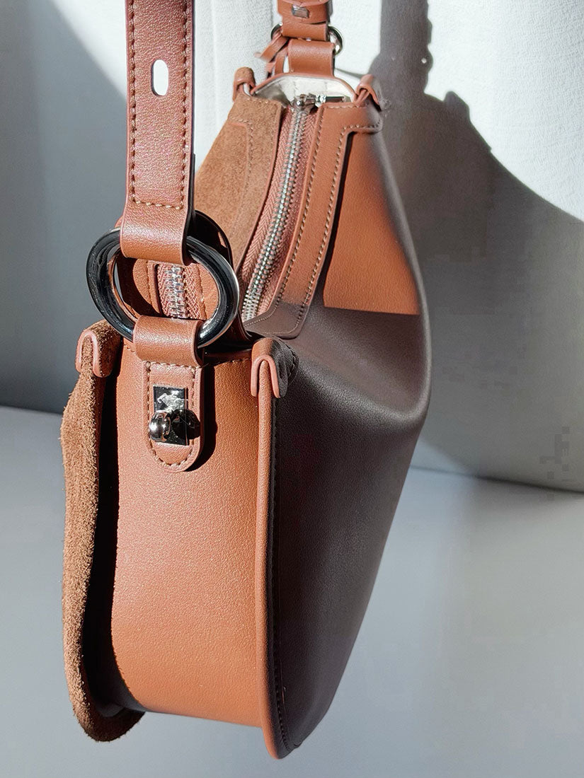2 ways Saddle Crescent Shoulder Bag (2 Colours)