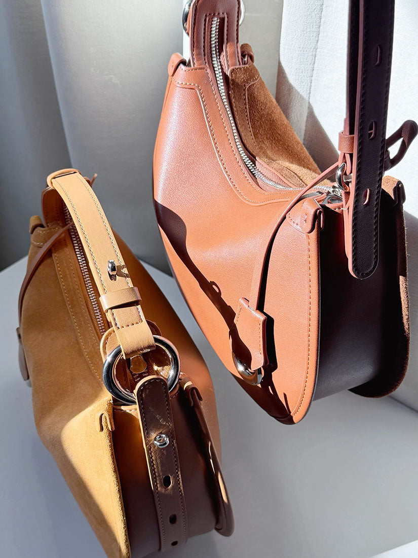 2 ways Saddle Crescent Shoulder Bag (2 Colours)