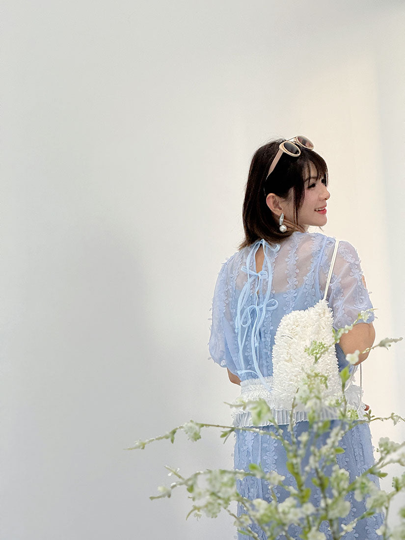 3D Floral Drawstring Backpack (2 Colours)