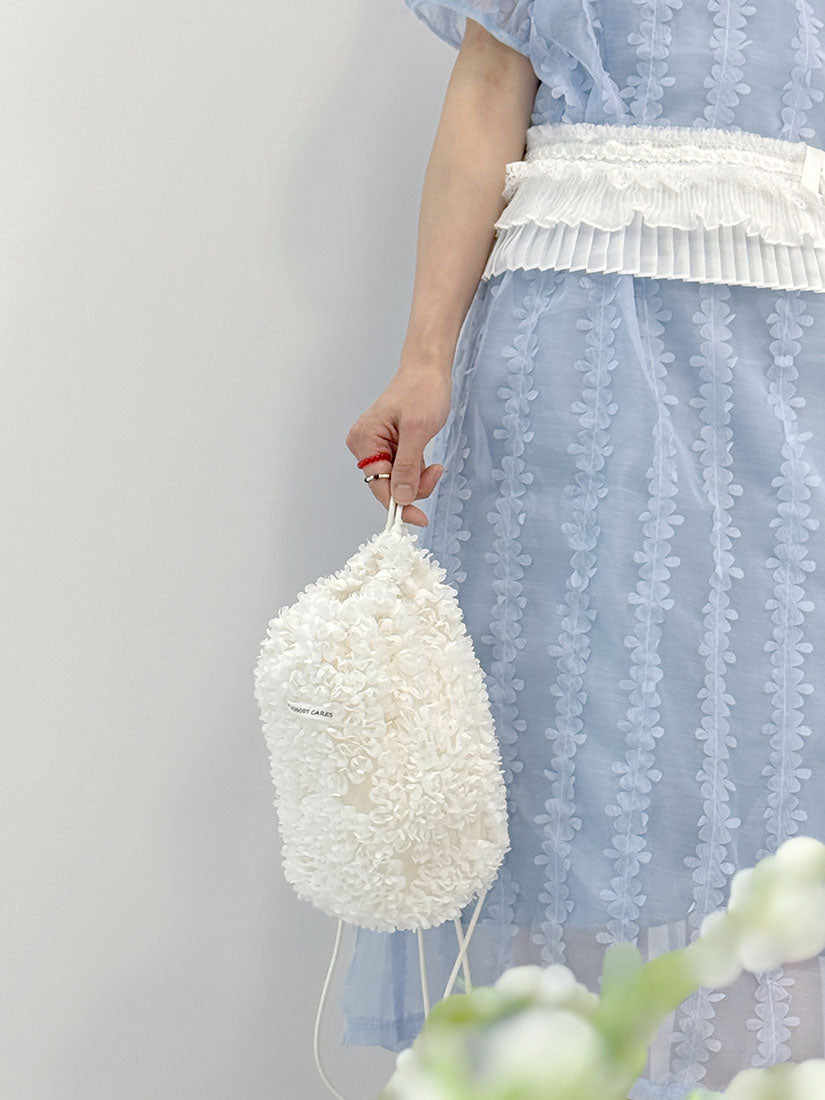 3D Floral Drawstring Backpack (2 Colours)