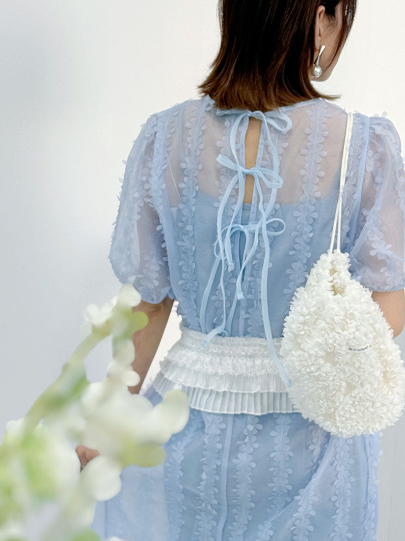 3D Floral Drawstring Backpack (2 Colours)