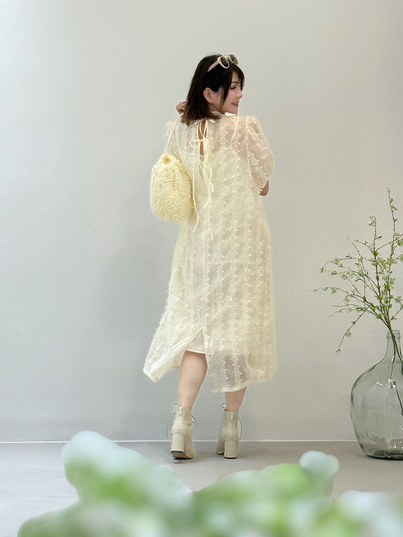 Sheer 3D Floral Dress (2 Colours)