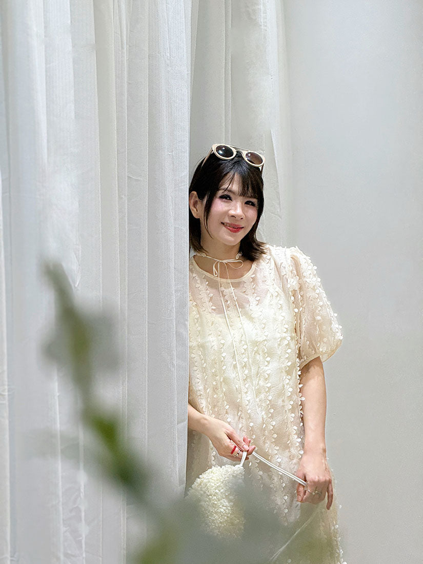 Sheer 3D Floral Dress (2 Colours)