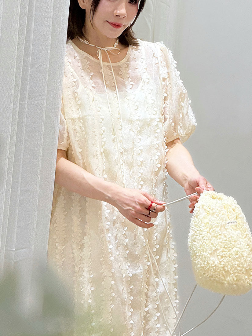 Sheer 3D Floral Dress (2 Colours)