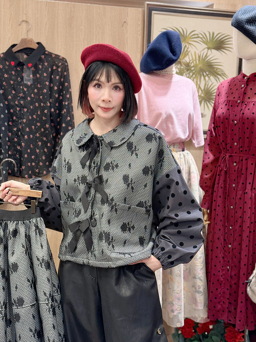 Embroidery Floral Pattern Ribbon Vest