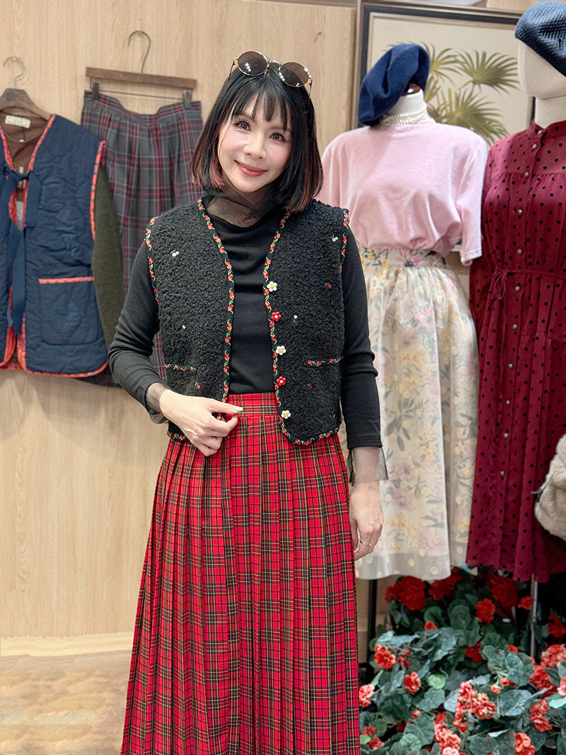 Checker Pleated Skirt (2 Colours)