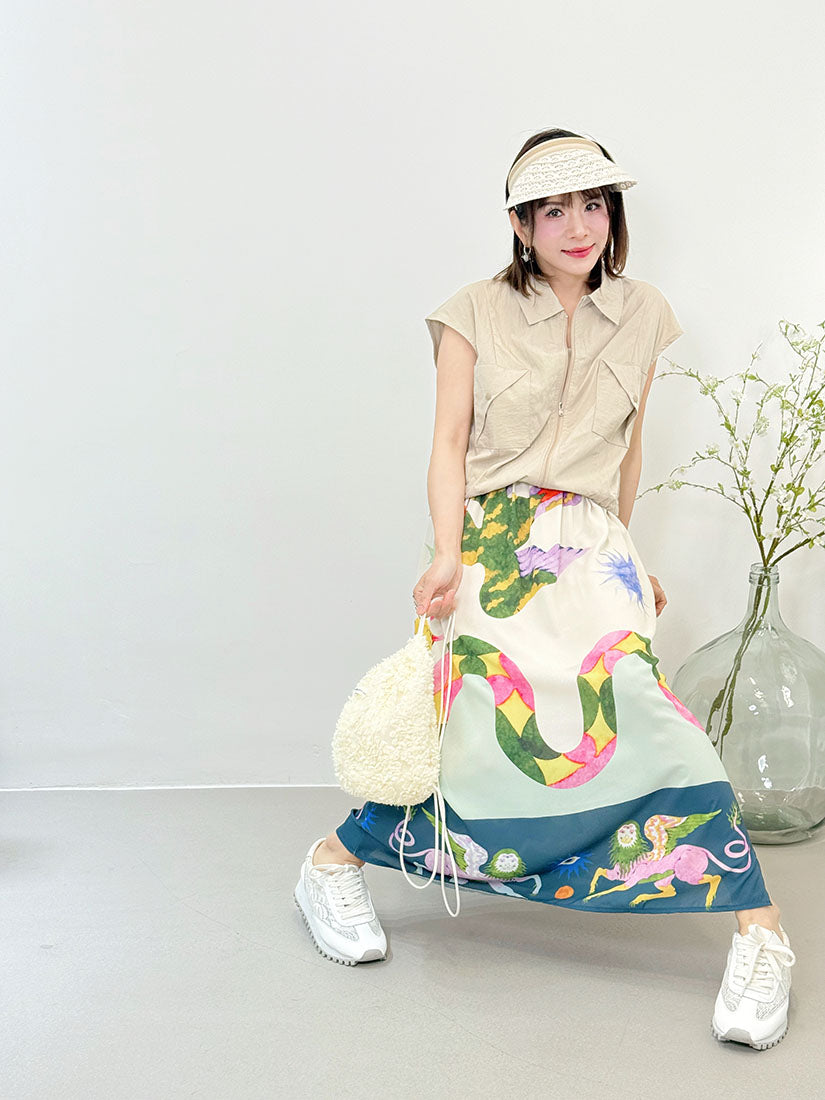 3D Floral Drawstring Backpack (2 Colours)