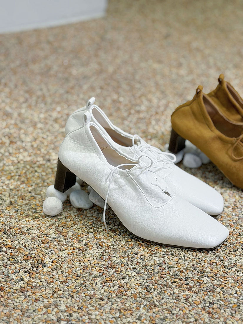 Square Toe Oxford Loafers Pumps (3 Colours)