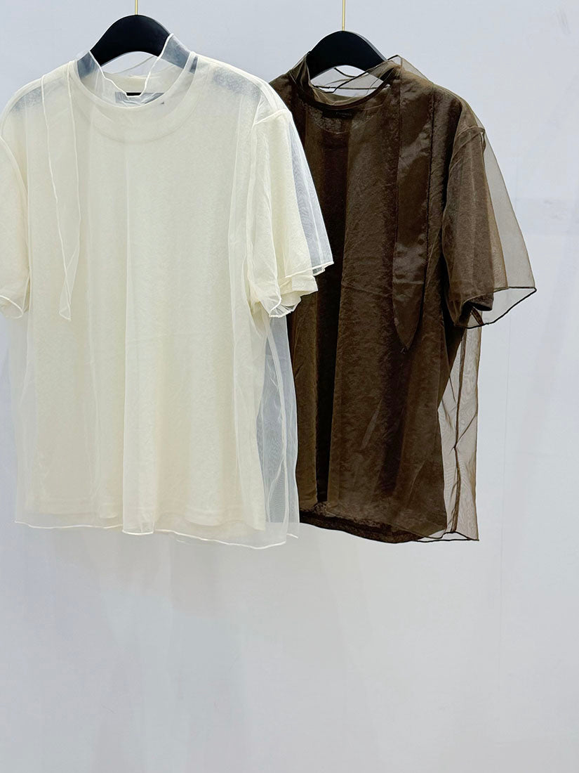 Tee With Cover Up Mesh Top Set (2 Colours)