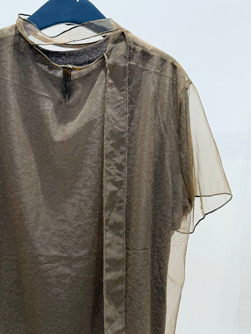 Tee With Cover Up Mesh Top Set (2 Colours)