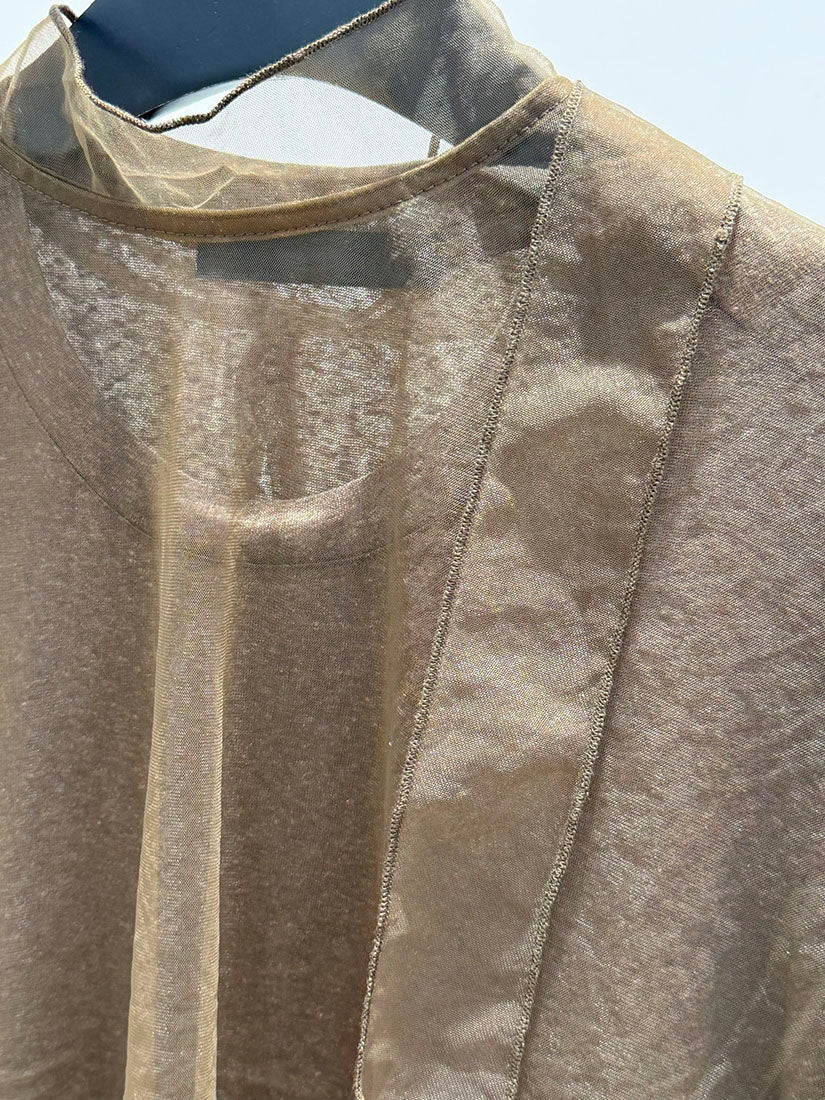 Tee With Cover Up Mesh Top Set (2 Colours)