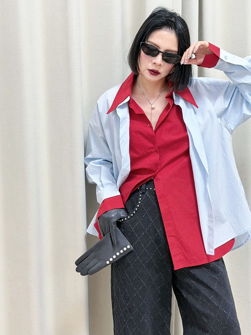 Faux 2 Pieces Shirt (2 Colours)