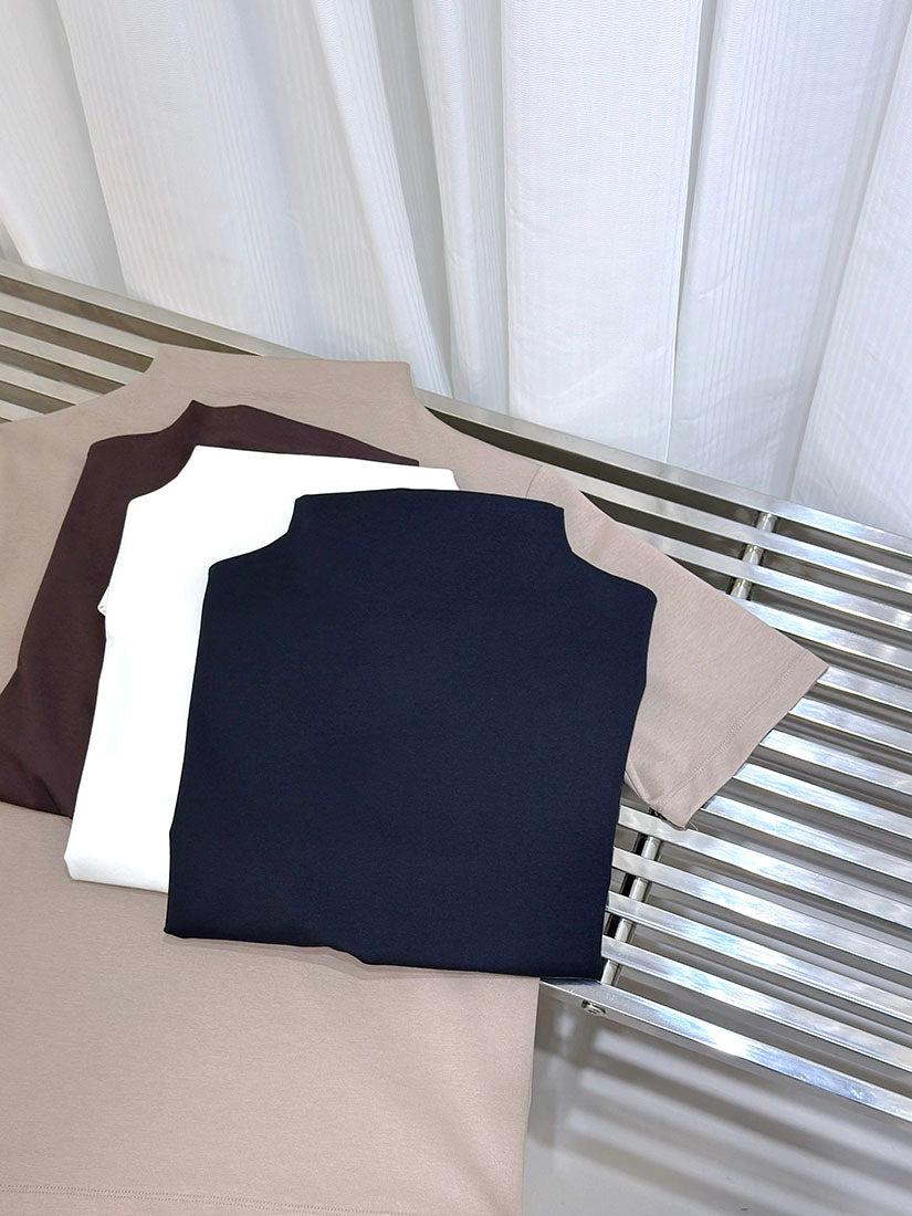 Mock Neck Basic Top (4 Colours)