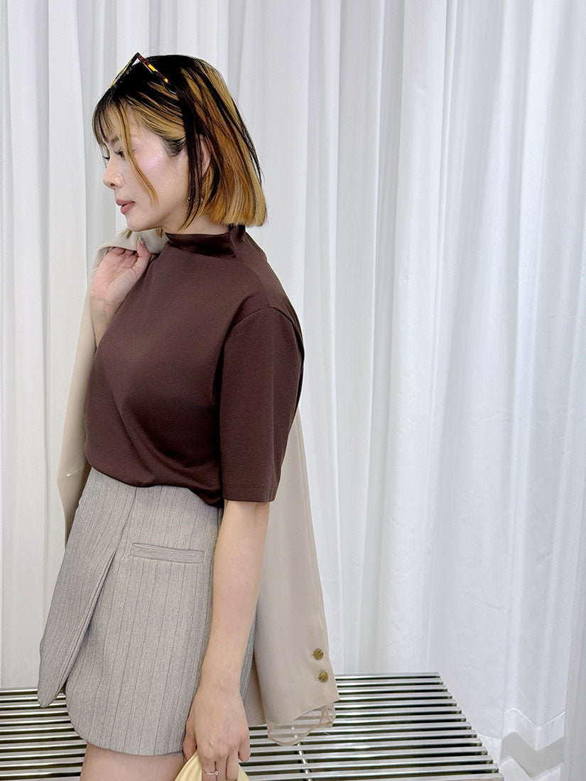 Mock Neck Basic Top (4 Colours)