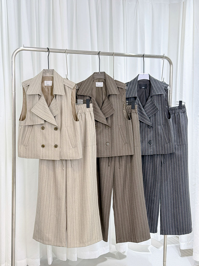 Striped Wide Leg Pants (3 Colours)