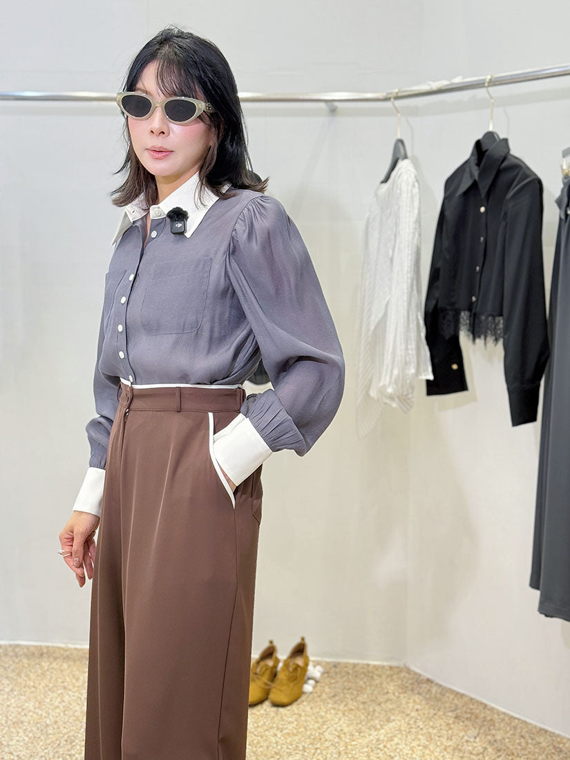 Contrast Piping Pants (2 Colours)