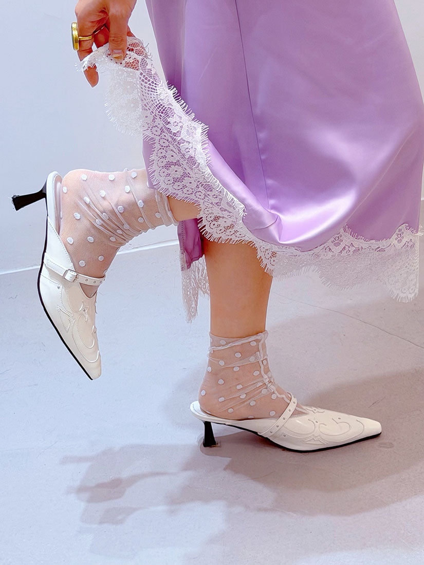 Gothic Patent Leather Mules (Display Sale)
