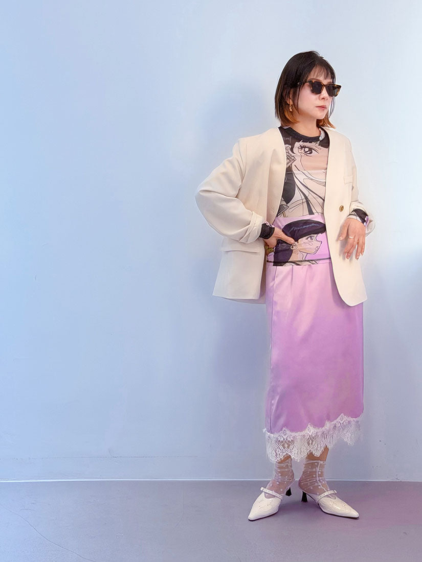 Comics Printed Mesh Top (2 Colours)