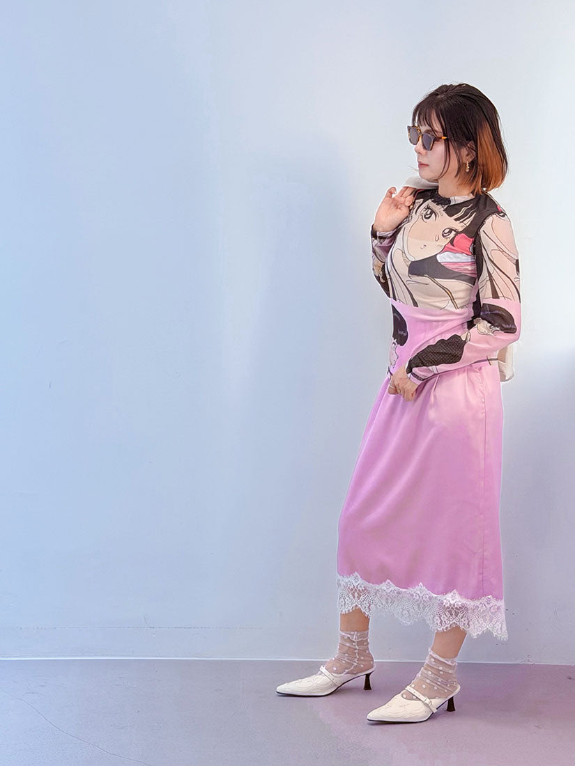 Comics Printed Mesh Top (2 Colours)