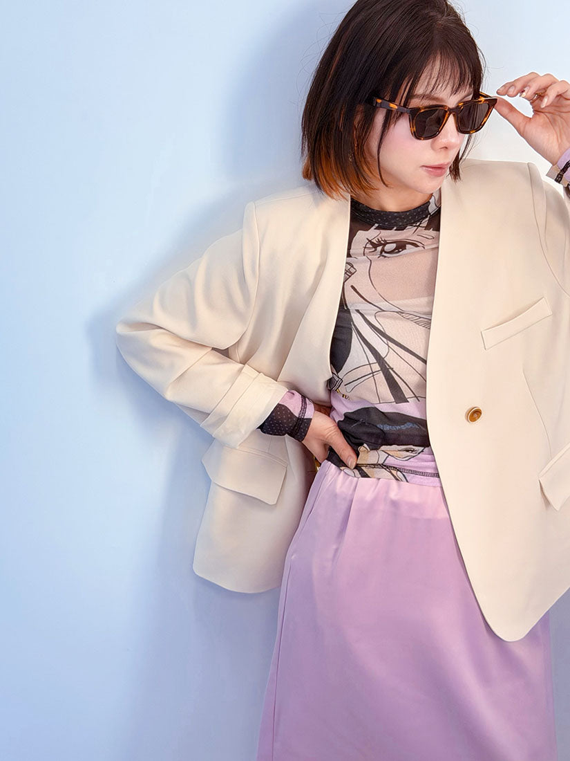 Comics Printed Mesh Top (2 Colours)