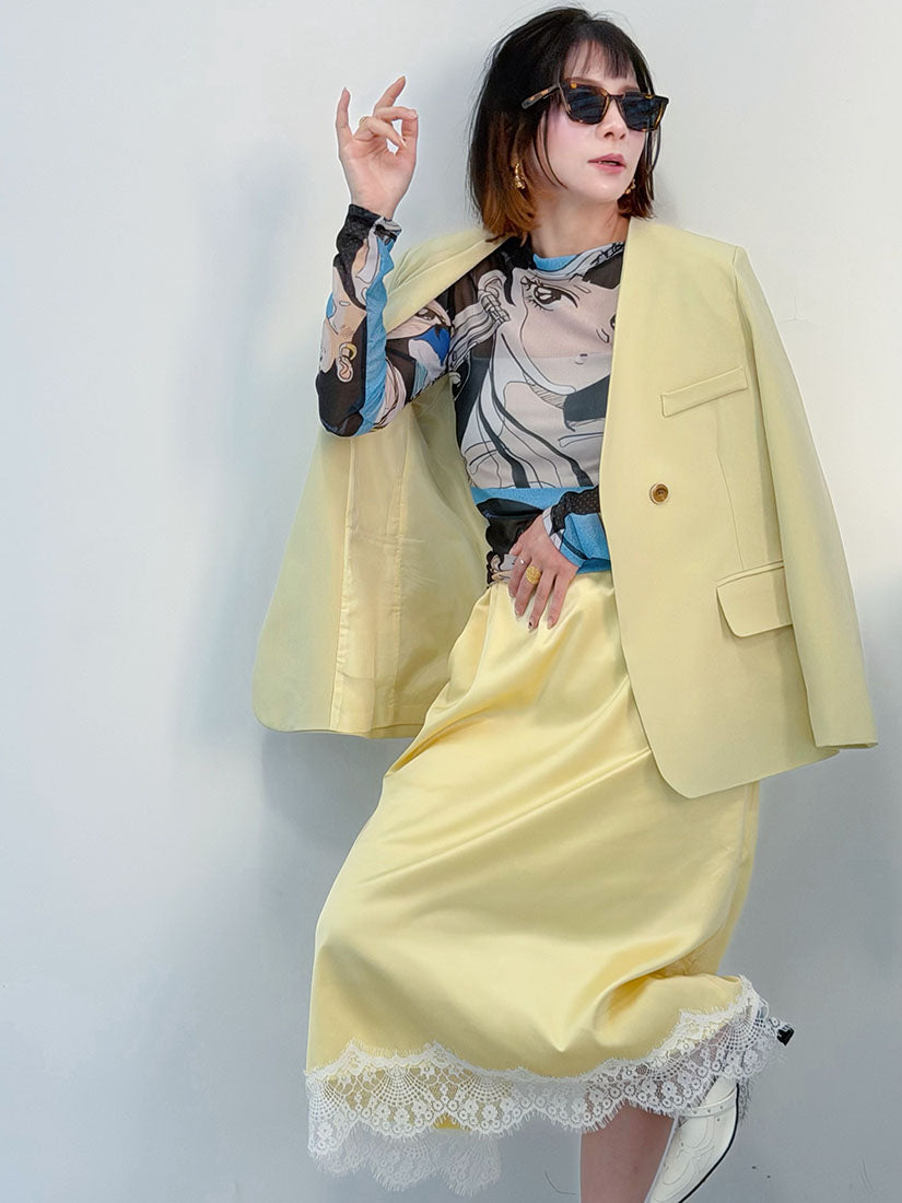 Comics Printed Mesh Top (2 Colours)