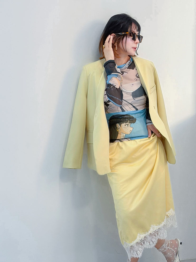 Comics Printed Mesh Top (2 Colours)