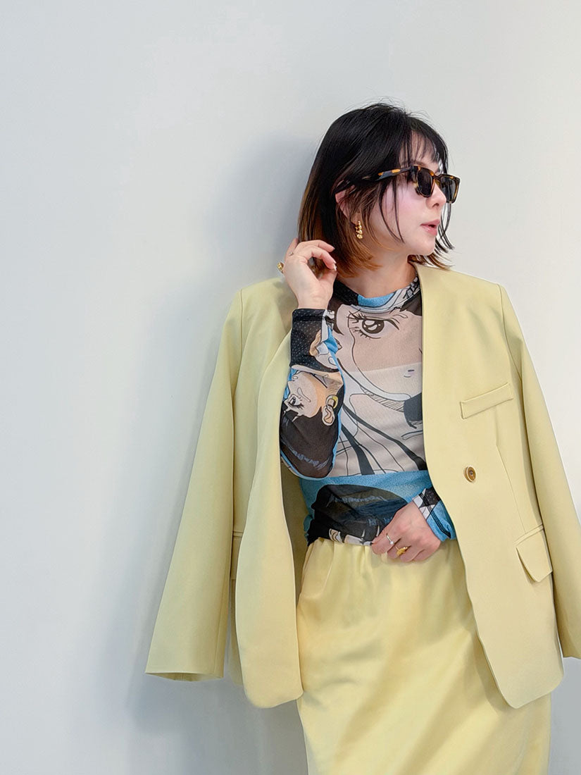 Comics Printed Mesh Top (2 Colours)