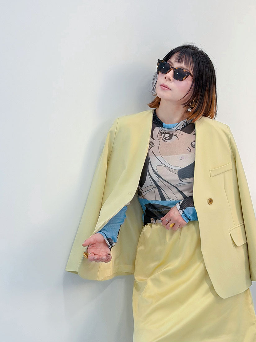 Comics Printed Mesh Top (2 Colours)