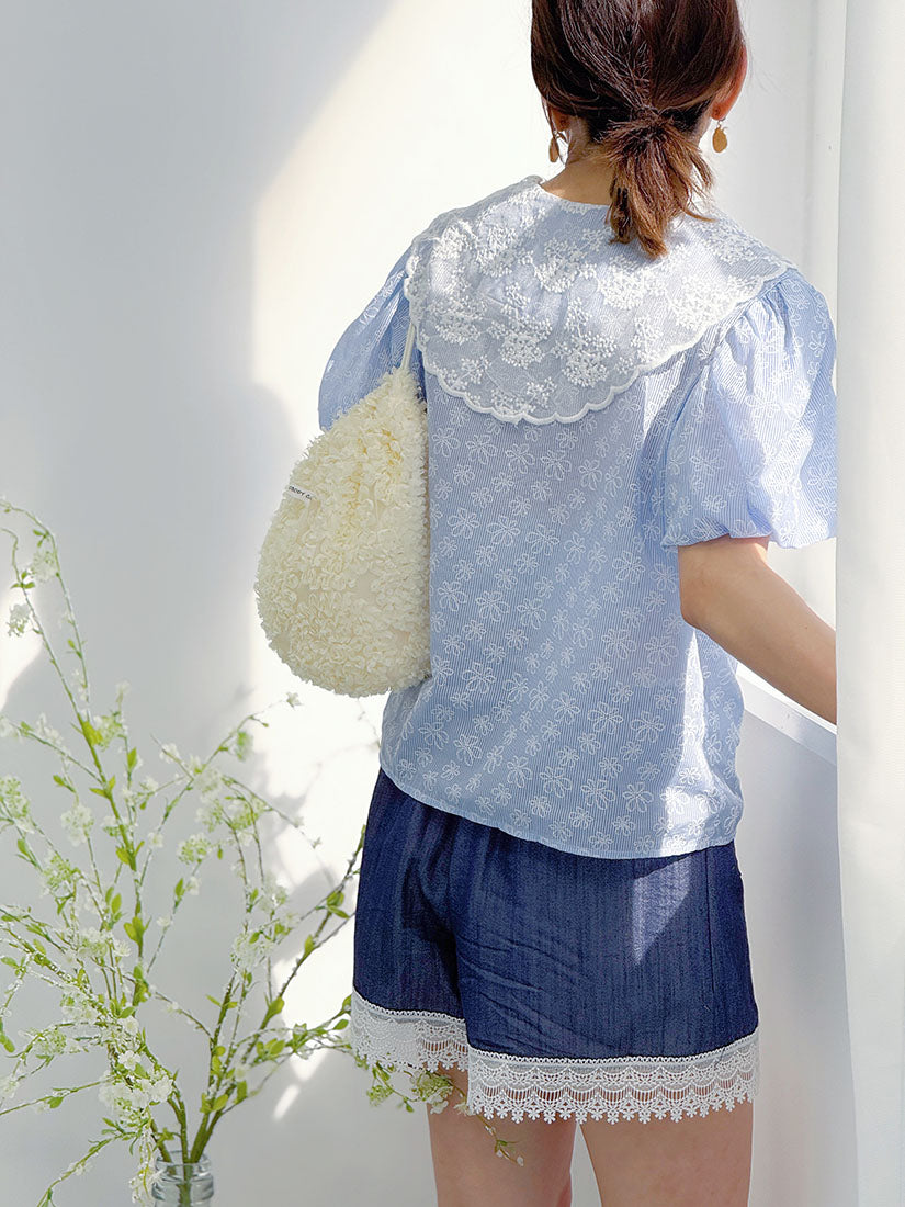 3D Floral Drawstring Backpack (2 Colours)