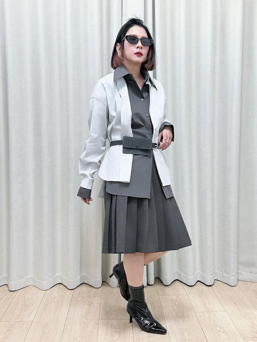 Faux 2 Pieces Shirt (2 Colours)