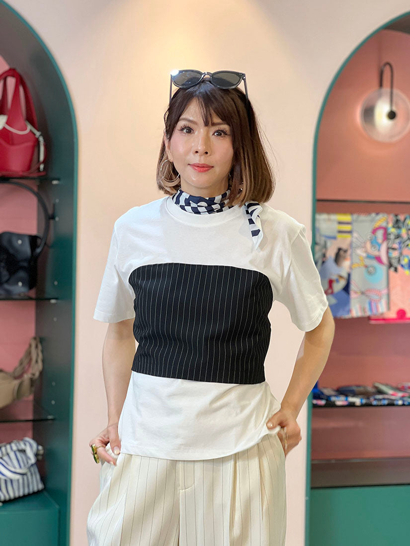 Polka Dot Striped Printed Scarf (2 Colours)