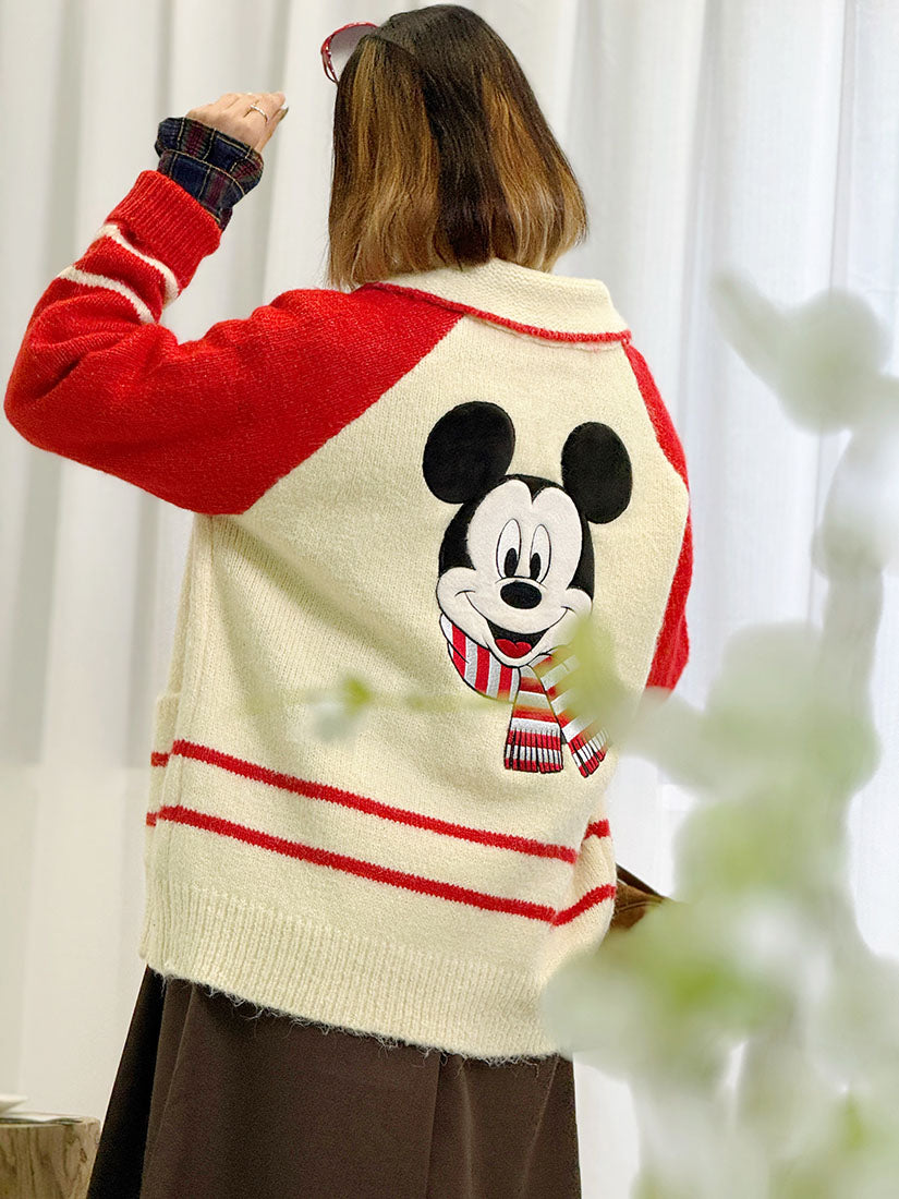 Mickey Mouse Colourblocked Cardigan (2 Colours)