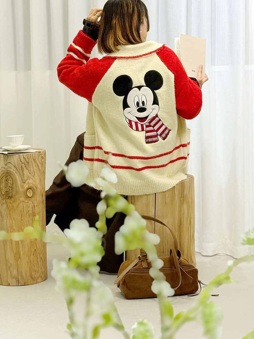 Mickey Mouse Colourblocked Cardigan (2 Colours)