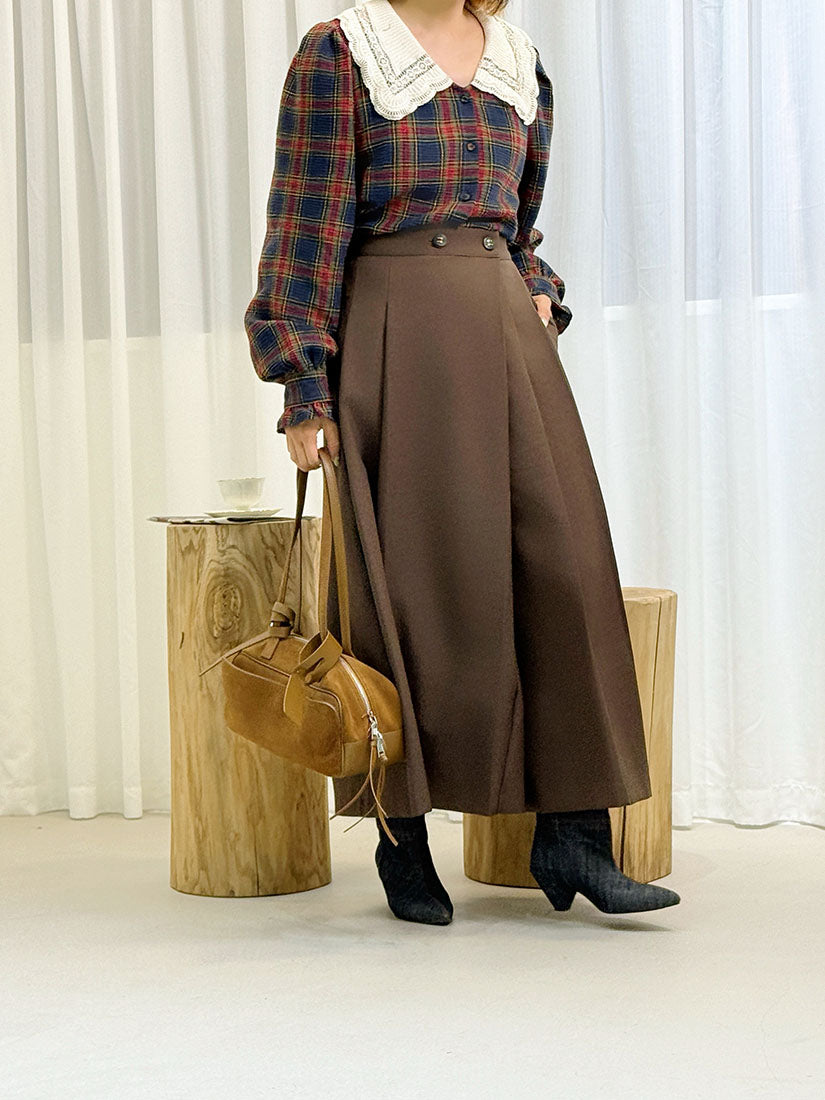 Wrap Front Pleated Culottes (2 Colours)