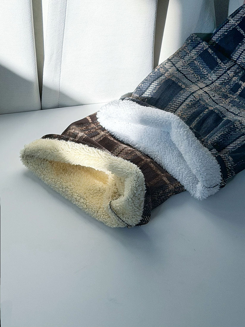 Drawstring Waist Checkered Pants (2 Colours)