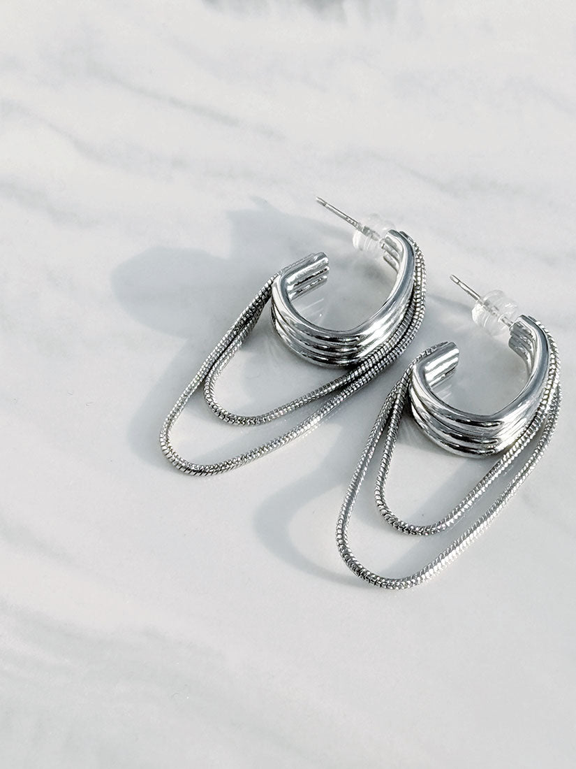 Multi Hoop Drop Earrings