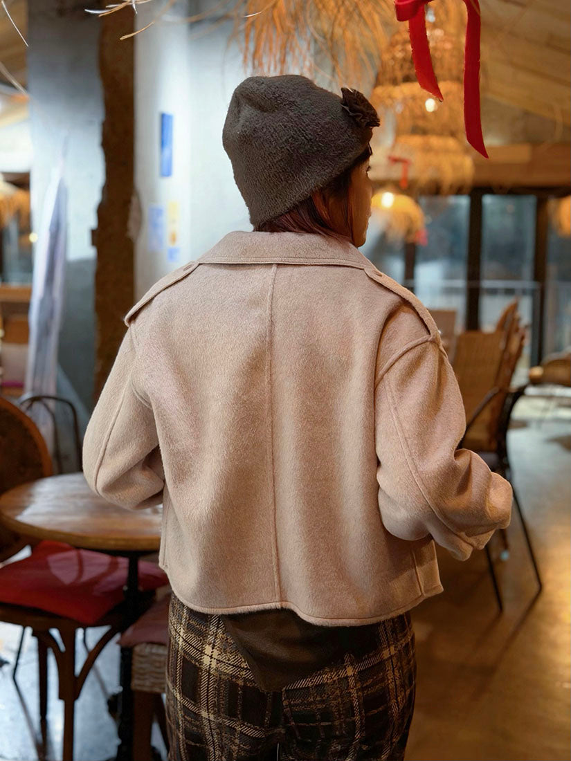 Floral Applique Fluffy Beanie (3 Colours)