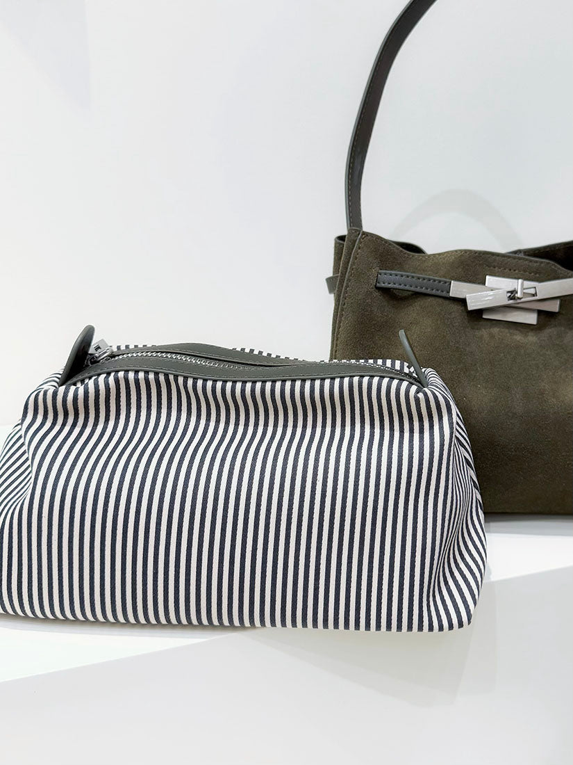 Buckle Strap Detail Suede Shoulder Bag (4 Colours)