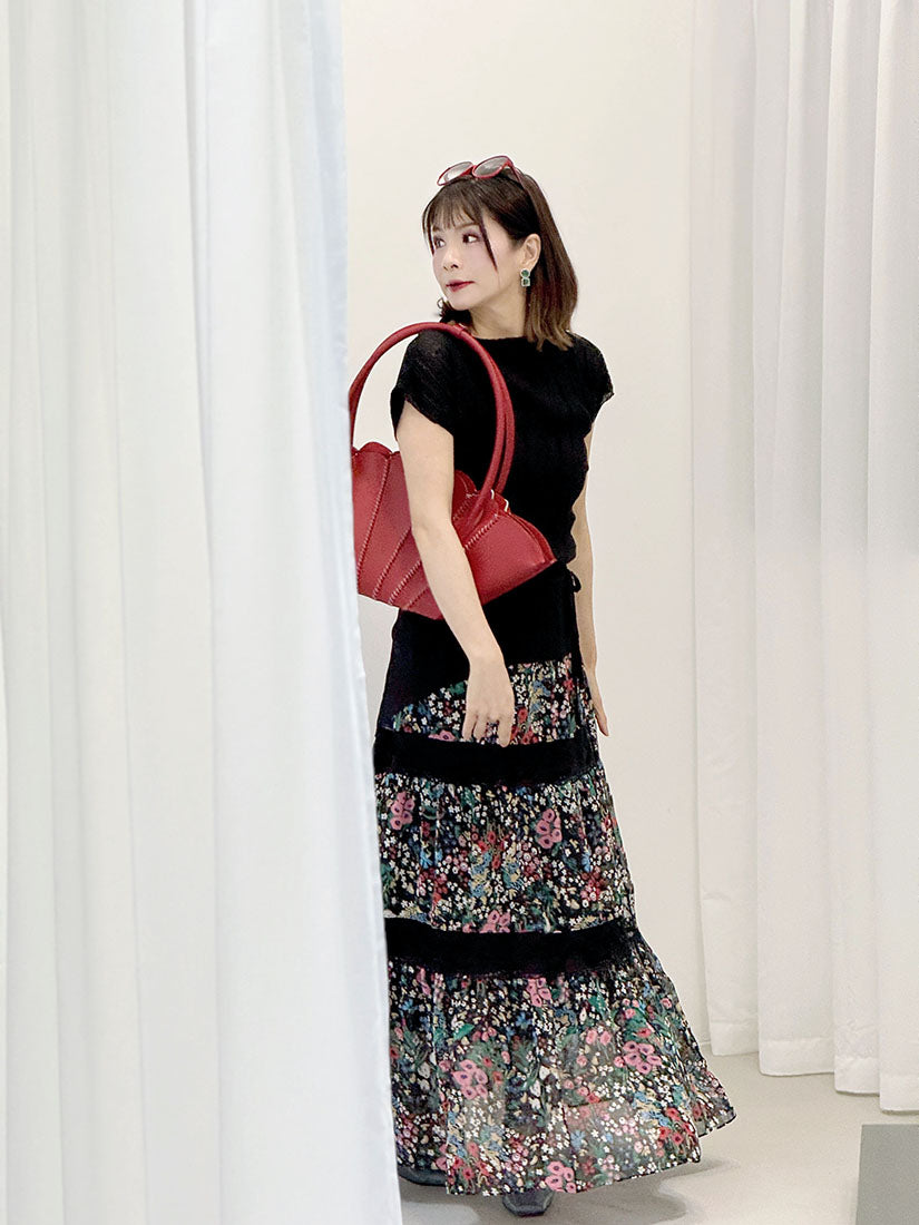 Mock Neck Sleeveless Wrinkle Top With Waist Belt (2 Colours)